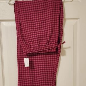 GAP Fuchsia Checkered Pants
